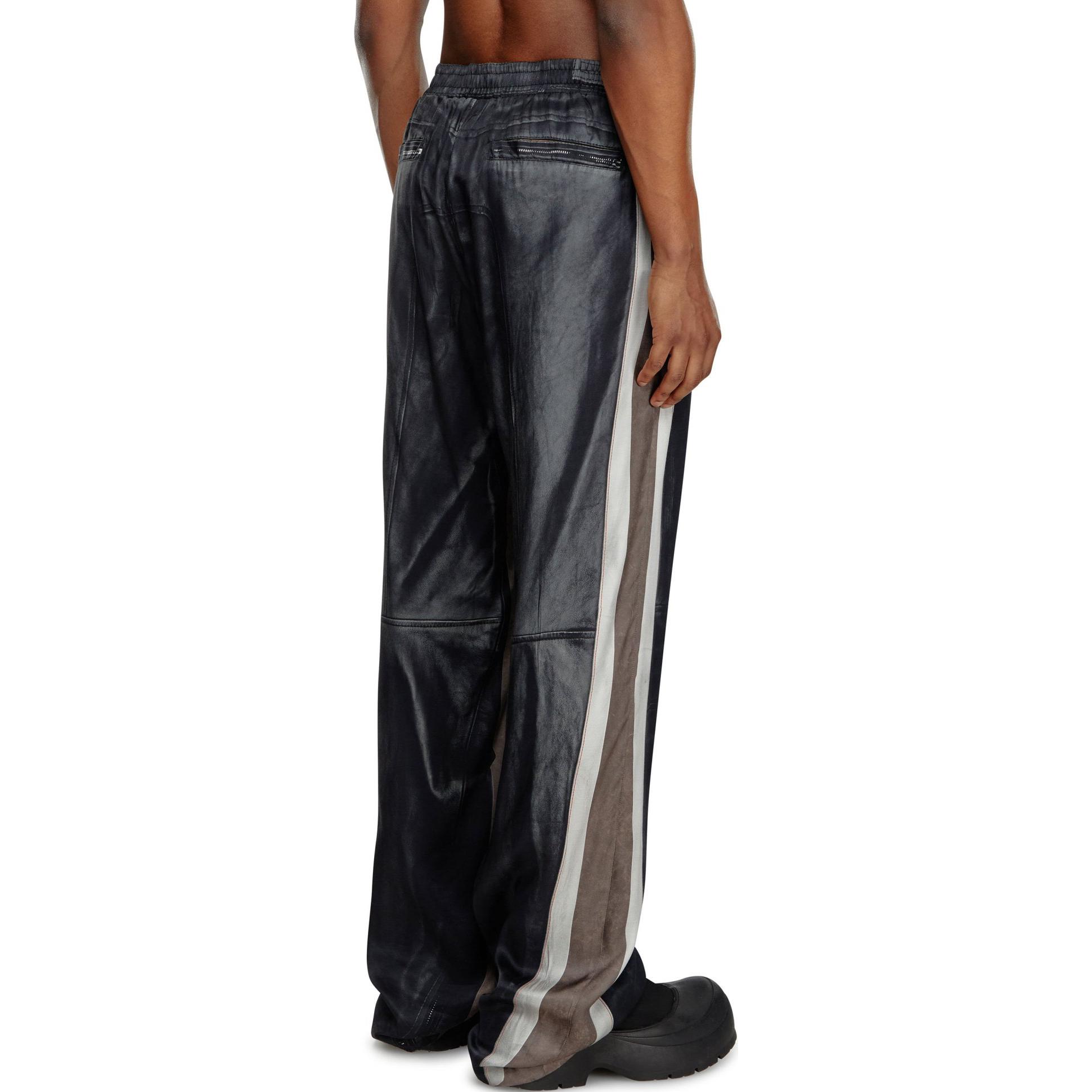 Purchase DIESEL Celana Kasual Slim Fit Pinggang Elastis Optikal Print Hitam A142360NMAN-9XX