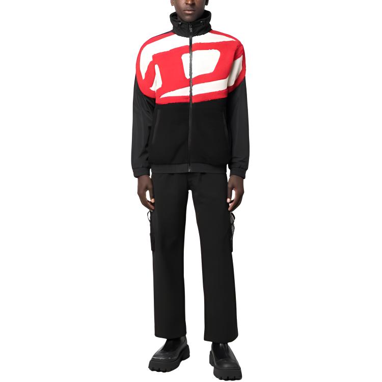 Shop DIESEL  Patchwork Crewneck Long Sleeve Sweatshirt Multicolor. A106130QFAH900B