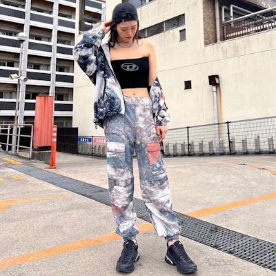 DIESEL Jaket Bertudung Bercetak dengan Poket Sisi - Pelbagai Warna A105840AJAE-9XXA Shop DIESEL Jaket Bertudung Bercetak dengan Poket Sisi - Pelbagai Warna A105840AJAE-9XXA