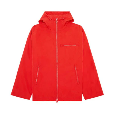 DIESEL Red Hoodie Jacket with Solid Color and Logo Design. A085490TFAL 42A