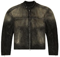 DIESEL Retro Washed Biker Jacket Blue A130420GHAA-02 DIESEL Retro Washed Biker Jacket Blue A130420GHAA-02