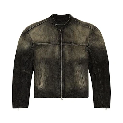 DIESEL Retro Washed Biker Jacket Blue A130420GHAA-02