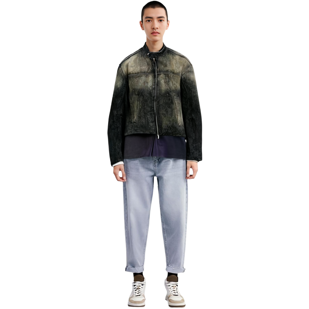 Details for DIESEL 复古水洗蓝色机车夹克 A130420GHAA-02