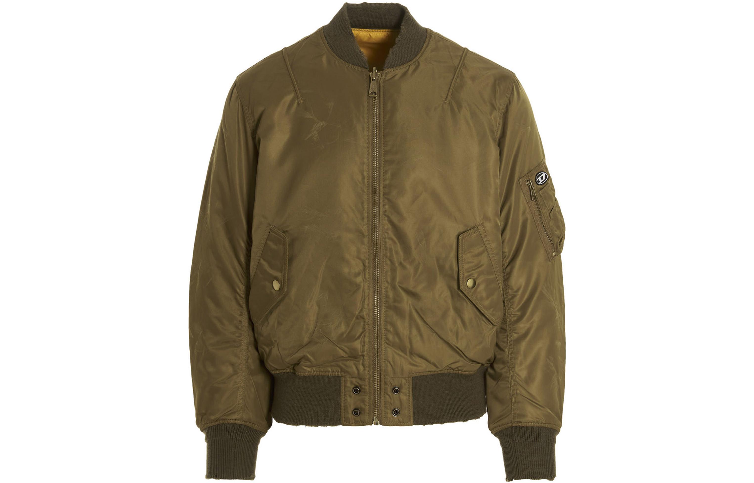 DIESEL  Reversible Solid Color Zipper Long Sleeve Jacket A062900KBAT-5DQ