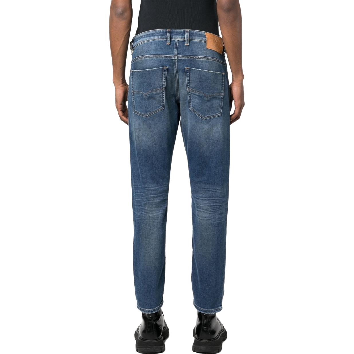 Shop DIESEL Slim Fit Jeans Potongan Pendek Distressed A01898068CX-01