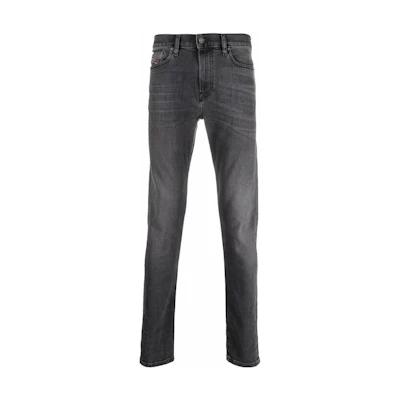 DIESEL Slim Straight Washed Long Jeans - Gray A0071209A1802