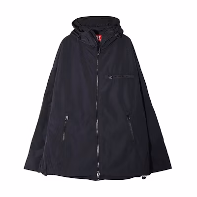 DIESEL Solid Black Zip-Up Hoodie Jacket A114310TFAL9XXA