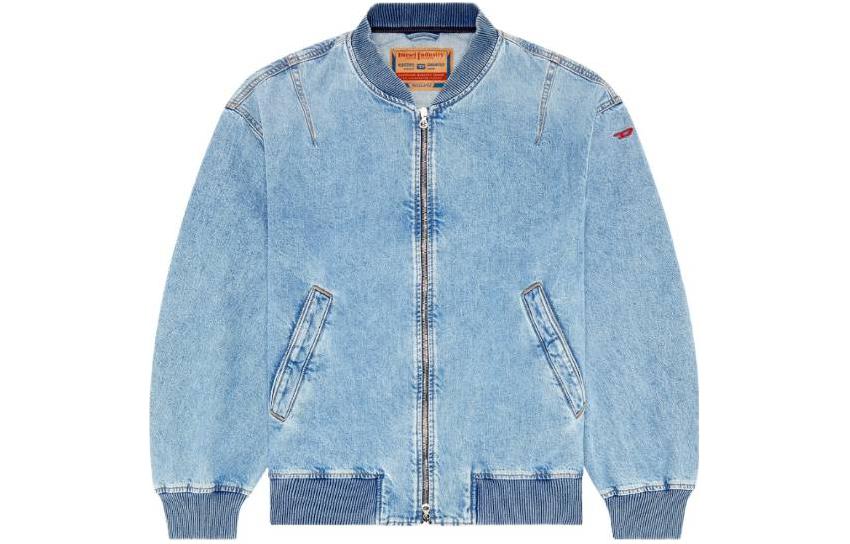 Order DIESEL 經典純色藍色長袖拉鍊外套 A1282709I2-901