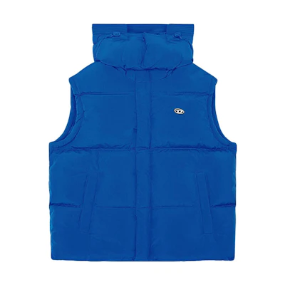 DIESEL Solid Logo Detachable Hood Vest - Blue A106020AEAI-8EK