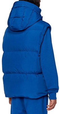 DIESEL ソリッドロゴ 取り外し可能フード ベスト - ブルー A106020AEAI-8EK Shop DIESEL ソリッドロゴ 取り外し可能フード ベスト - ブルー A106020AEAI-8EK