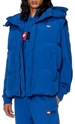 DIESEL ソリッドロゴ 取り外し可能フード ベスト - ブルー A106020AEAI-8EK Purchase DIESEL ソリッドロゴ 取り外し可能フード ベスト - ブルー A106020AEAI-8EK