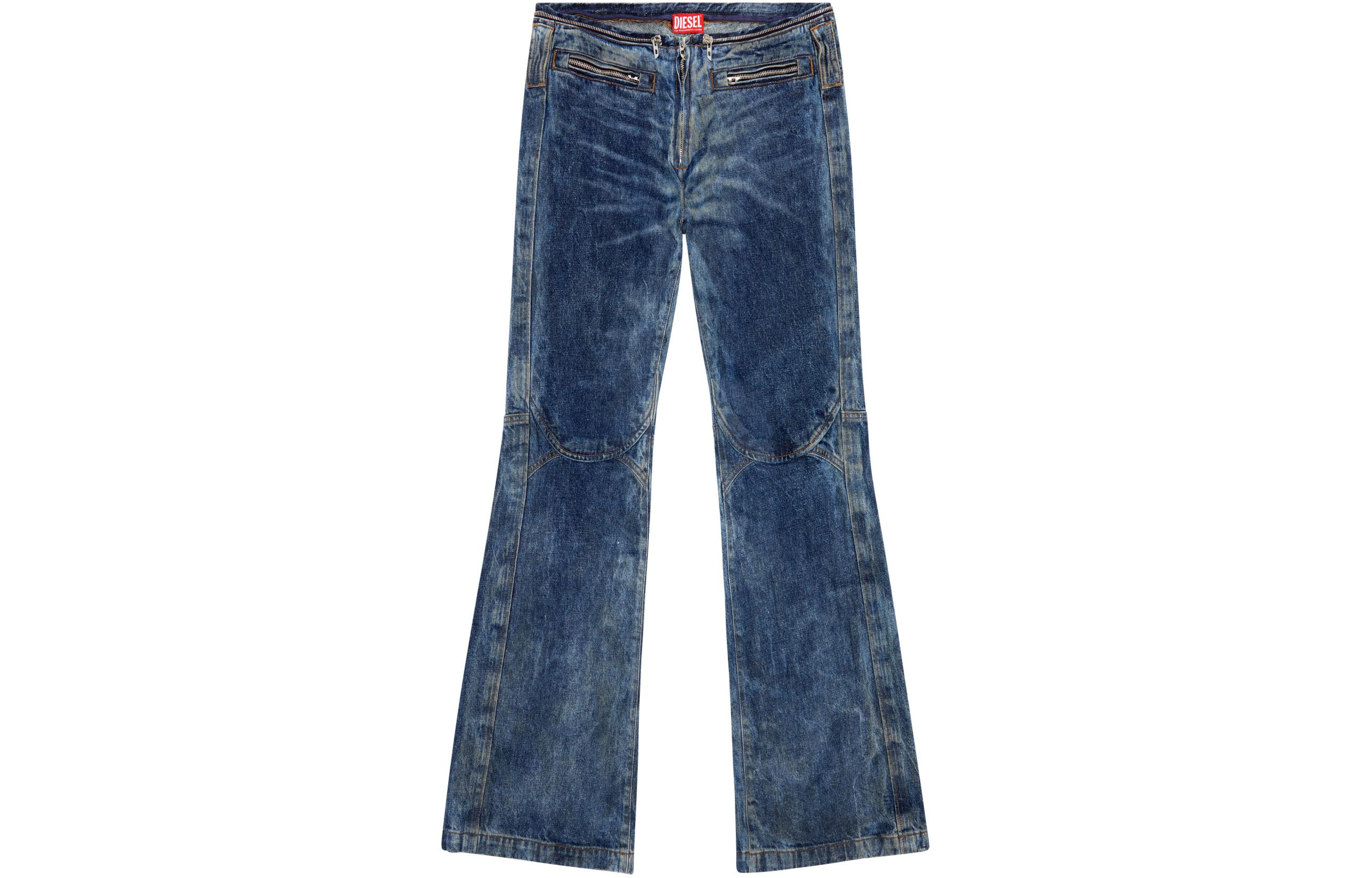 Order DIESEL Seluar Denim Potongan Lurus Longgar Gelap Biru SS24 A137960PGAX-01