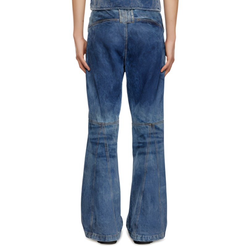 Shop DIESEL Seluar Denim Potongan Lurus Longgar Gelap Biru SS24 A137960PGAX-01