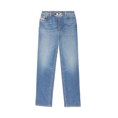 DIESEL Stretch Side-Zip Jeans in Medium Blue. A103860LICI