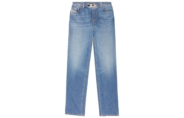 DIESEL  Stretch Side-Zip Jeans in Medium Blue. A103860LICI 圖 2