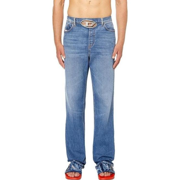 DIESEL  Stretch Side-Zip Jeans in Medium Blue. A103860LICI 圖 4