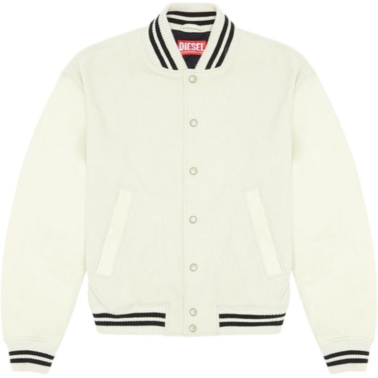 DIESEL  Striped Print Long-Sleeve Bomber Jacket with Baseball Collar A104630LHAL-129