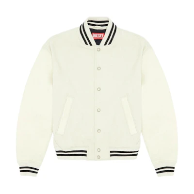 DIESEL Striped Print Long-Sleeve Bomber Jacket with Baseball Collar A104630LHAL-129