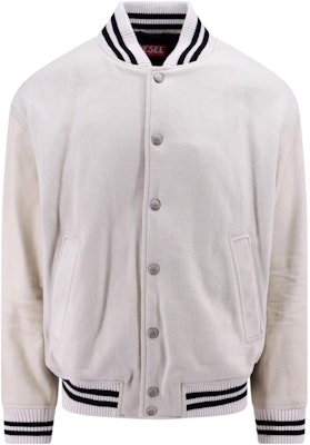 DIESEL Striped Print Long-Sleeve Bomber Jacket with Baseball Collar A104630LHAL-129 Order DIESEL Striped Print Long-Sleeve Bomber Jacket with Baseball Collar A104630LHAL-129