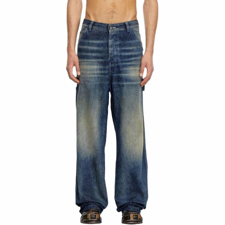 DIESEL  Vintage Mid-Rise Straight Button Jeans - Blue A0925209J91-01 圖 2