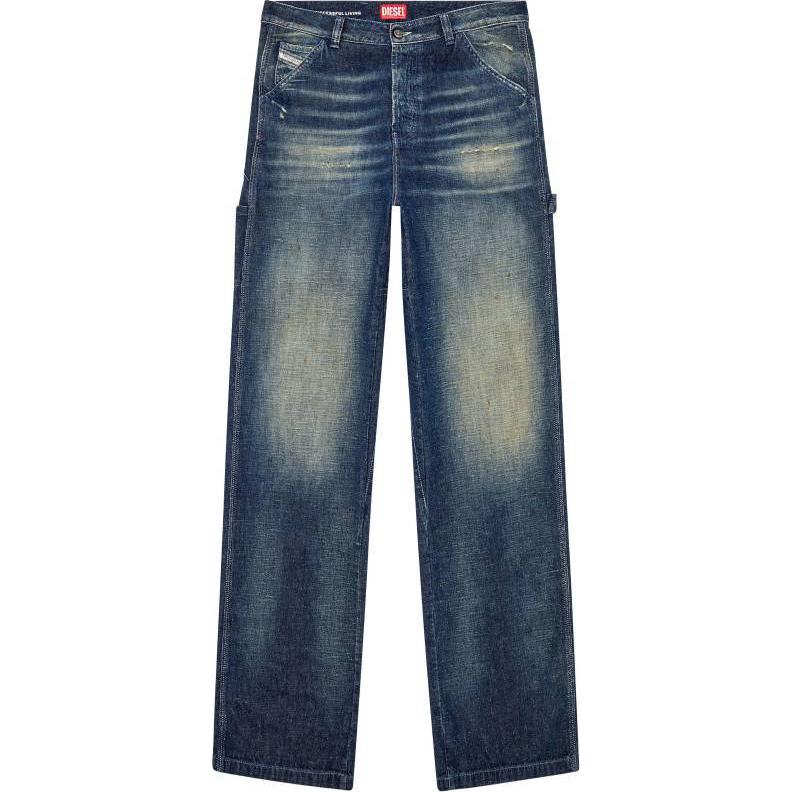 DIESEL  Vintage Mid-Rise Straight Button Jeans - Blue A0925209J91-01 圖 3