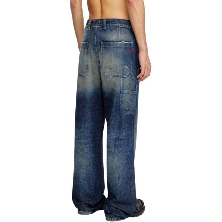 DIESEL  Vintage Mid-Rise Straight Button Jeans - Blue A0925209J91-01 圖 5