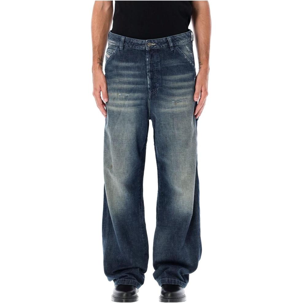 DIESEL  Vintage Mid-Rise Straight Button Jeans - Blue A0925209J91-01 圖 6