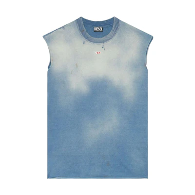 DIESEL Vintage Sleeveless Crewneck T-Shirt SS23 Light Blue. A103530TFAE-81E
