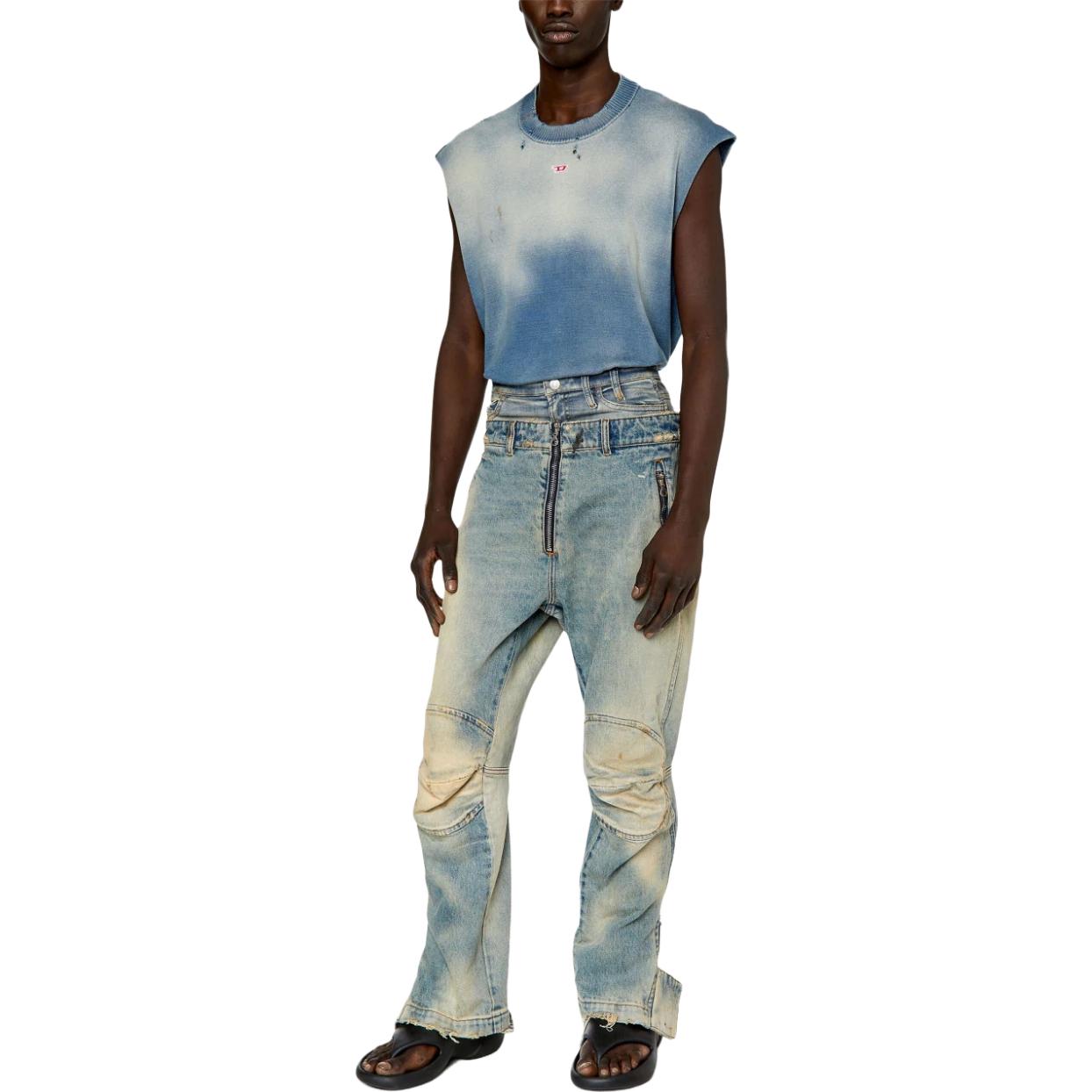 Purchase 디젤 빈티지 민소매 크루넥 티셔츠 SS23 라이트 블루. A103530TFAE-81E