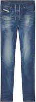DIESEL Vintage Washed Casual Jeans in Denim Blue. A09732068FT-01 DIESEL Vintage Washed Casual Jeans in Denim Blue. A09732068FT-01