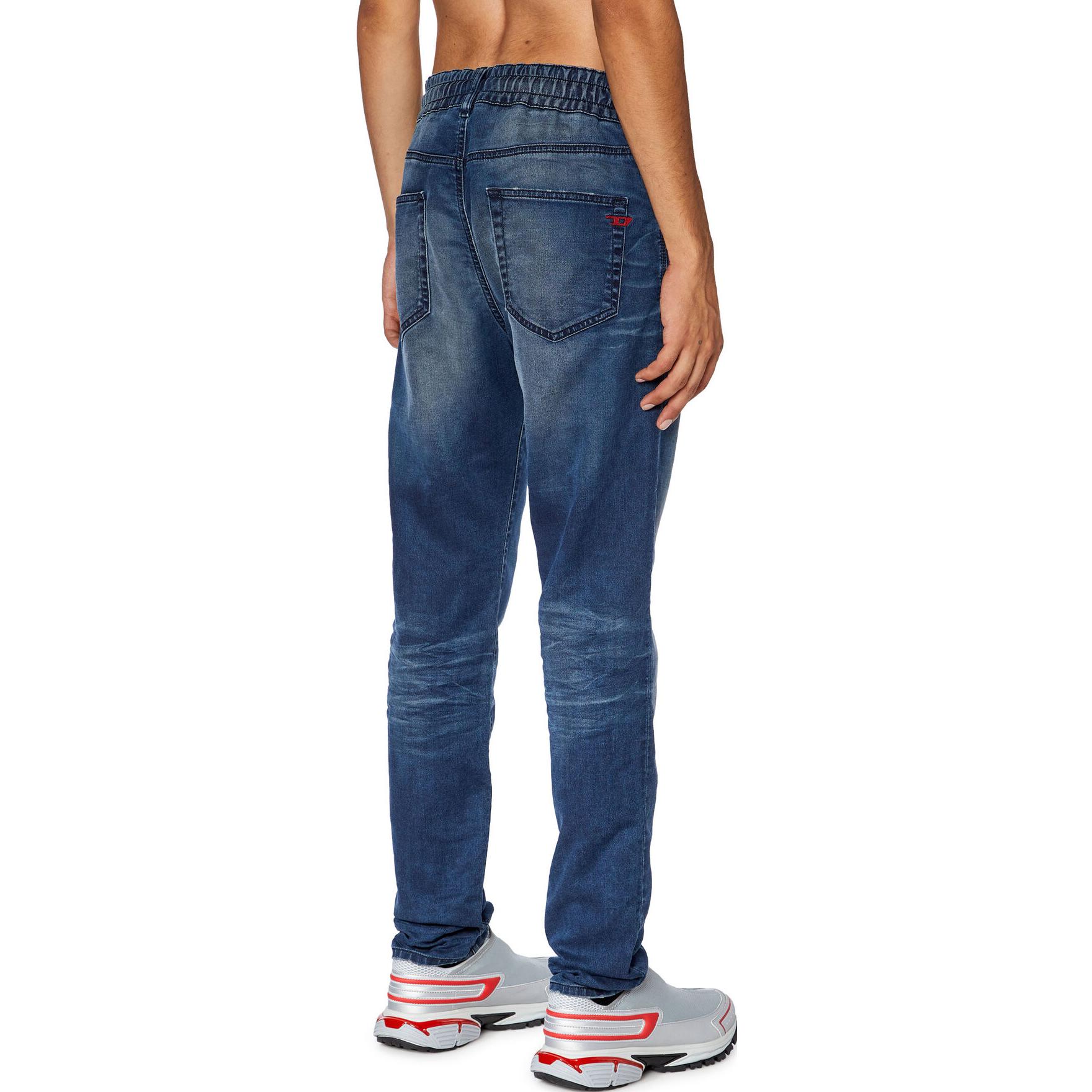 Shop DIESEL 復古水洗藍牛仔休閒褲 A09732068FT-01