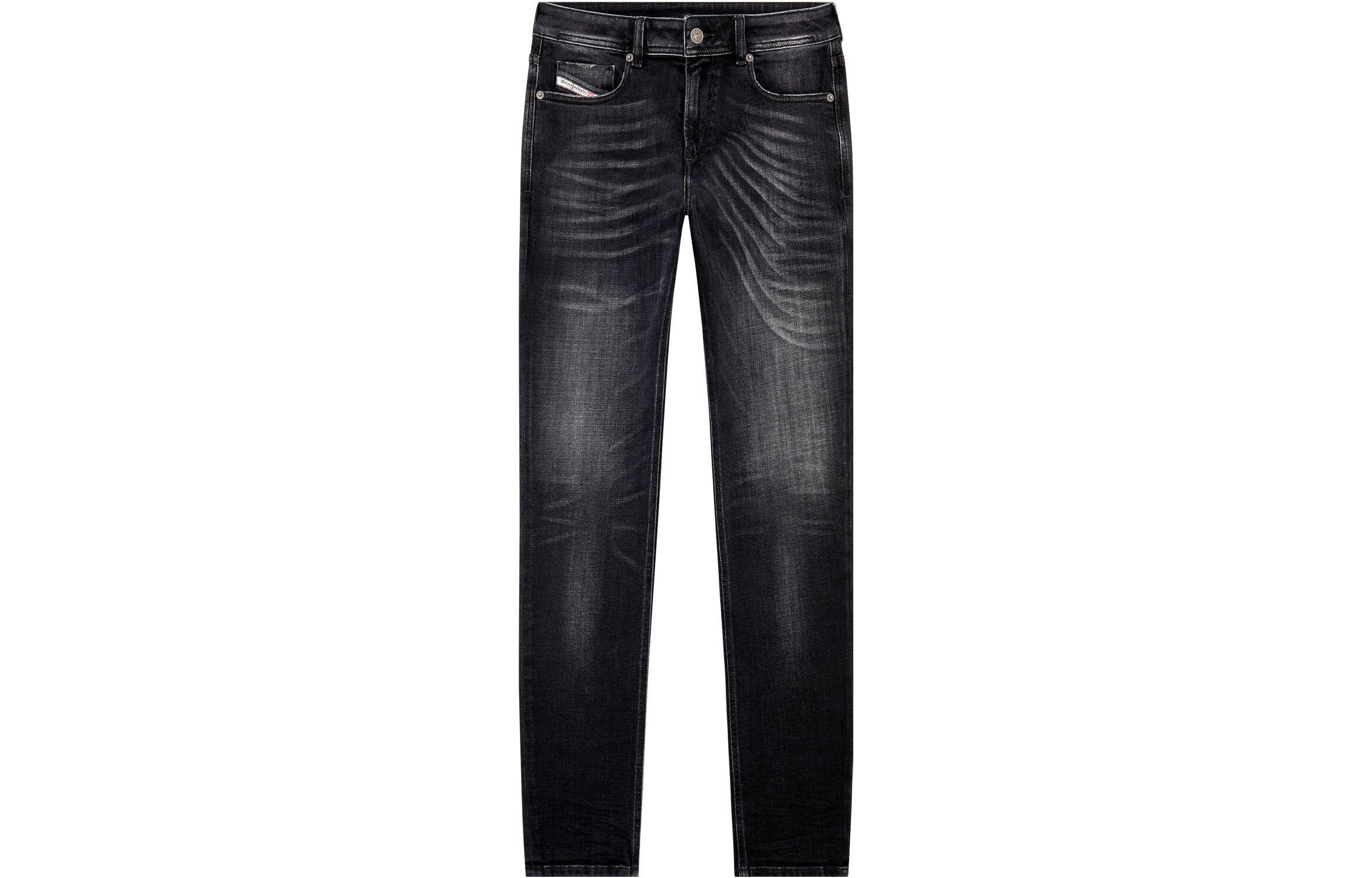 DIESEL  Washed Distressed Straight Jeans - Denim Black A0359409G54-02
