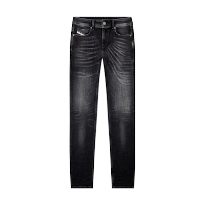 DIESEL Washed Distressed Straight Jeans - Denim Black A0359409G54-02