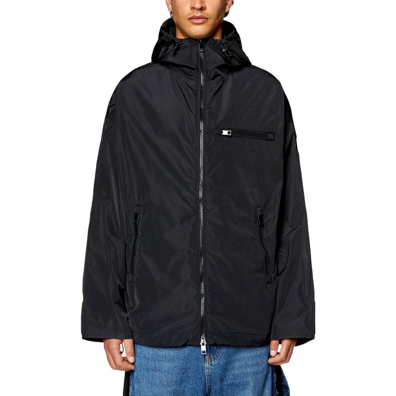 Lookbook 디젤 방수 후드 롱 슬리브 자켓 블랙 A114310TFAL