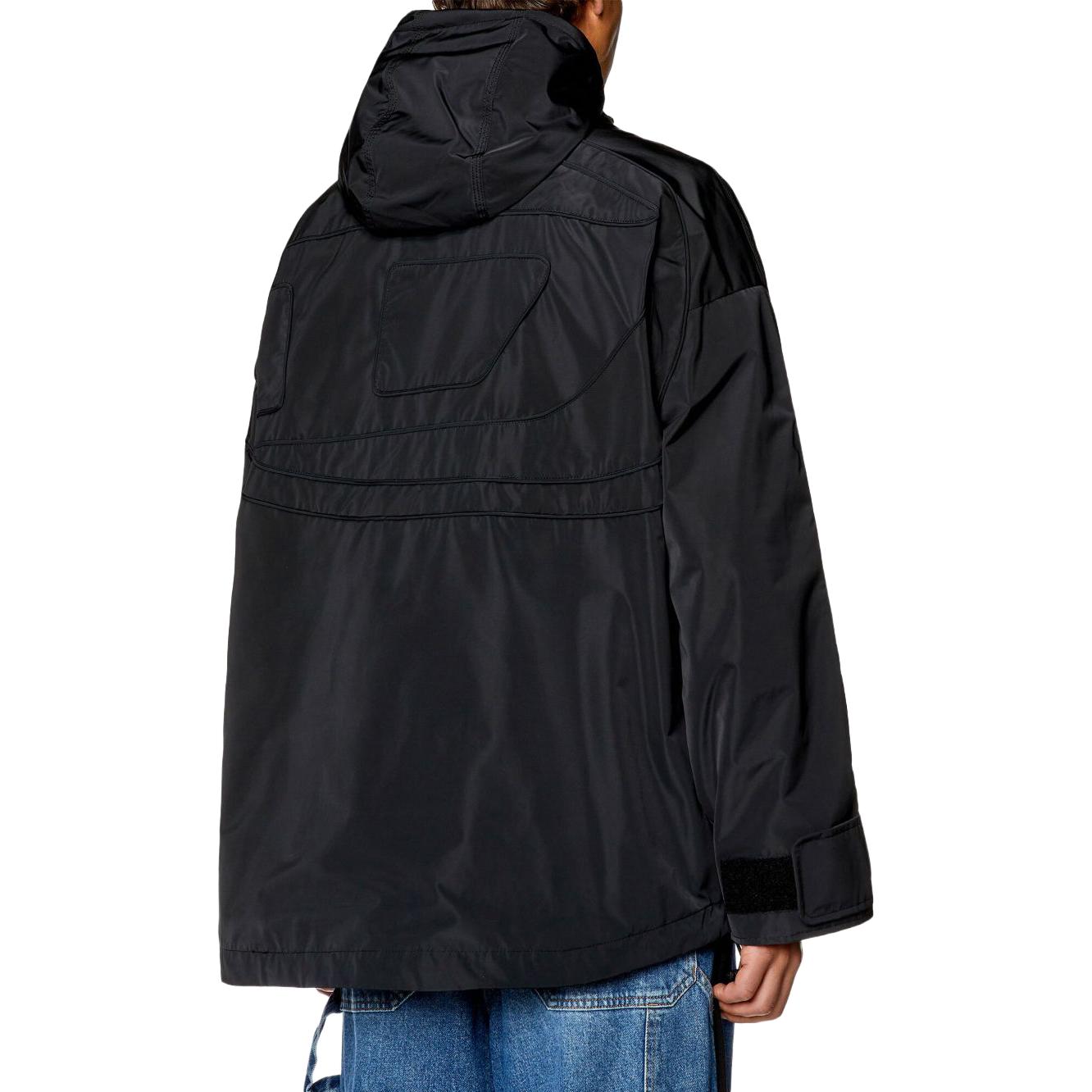 Shop 디젤 방수 후드 롱 슬리브 자켓 블랙 A114310TFAL