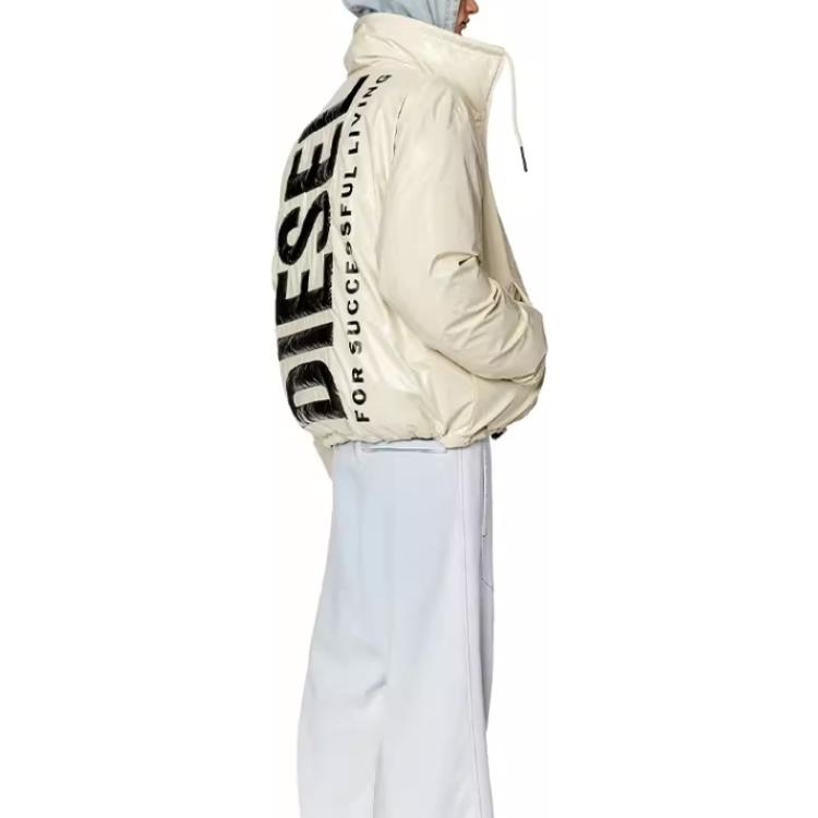 Details for DIESEL 白色棉质标志印花立领夹克. A106070JKKL-1AB