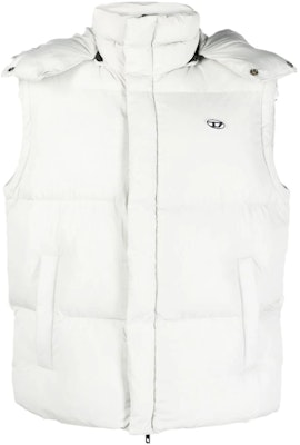 ディーゼル ホワイト ハイネック ノースリーブ ジップアップ ジャケット A114680NIAU8AF Order ディーゼル ホワイト ハイネック ノースリーブ ジップアップ ジャケット A114680NIAU8AF