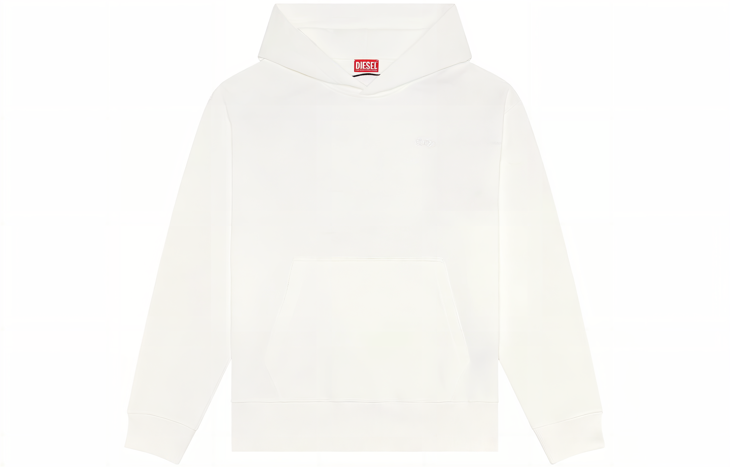 DIESEL  White Hoodie with Solid Color and Embroidered Logo. A113040GYCJ-141