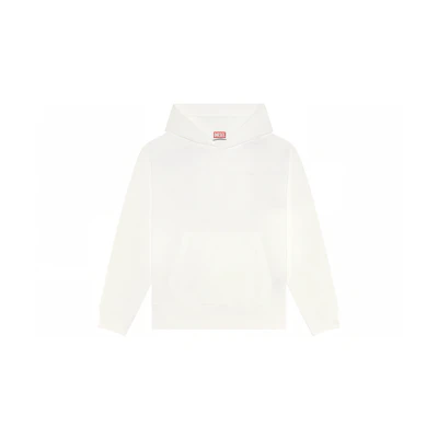 DIESEL White Hoodie with Solid Color and Embroidered Logo. A113040GYCJ-141