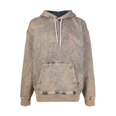 Diesel Acid Wash Logo Hoodie Men’s Gray A0597809D1636P