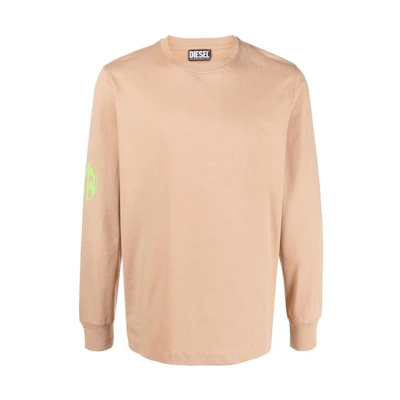 Diesel Beige Crewneck Sweatshirt with Letter Print A086740CJAC-7CC