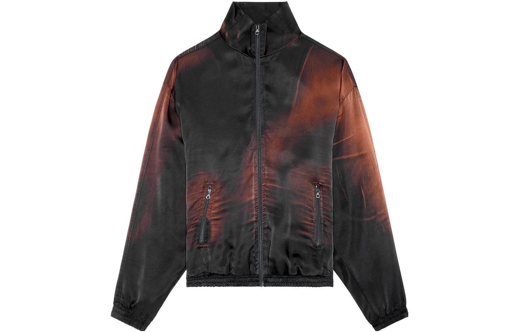 Diesel Black Acid Wash Zip-Up Jacket with Collar A107800BIAY-9XX