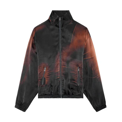Diesel Black Acid Wash Zip-Up Jacket with Collar A107800BIAY-9XX