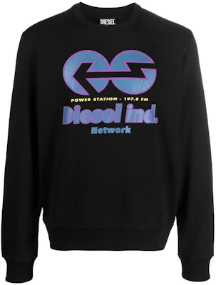 Diesel Black Cotton Sweatshirt with Logo Print A064920GRAC9XX Order Diesel Black Cotton Sweatshirt with Logo Print A064920GRAC9XX