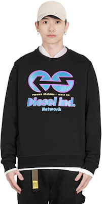 Diesel Black Cotton Sweatshirt with Logo Print A064920GRAC9XX Details for Diesel Black Cotton Sweatshirt with Logo Print A064920GRAC9XX