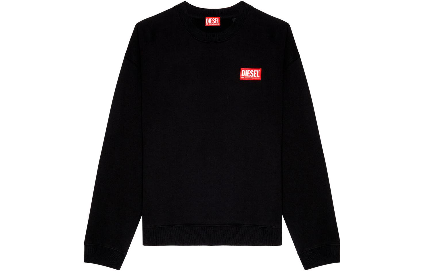 Diesel Black Crewneck Logo Print Long-Sleeve Sweatshirt A115910ILAC-9XX