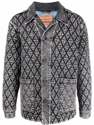 디젤 블랙 데님 자켓 로고 다이아몬드 자수. A056480ELAR8AF Order 디젤 블랙 데님 자켓 로고 다이아몬드 자수. A056480ELAR8AF