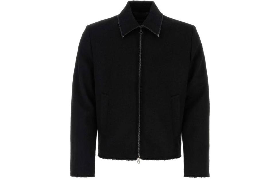 Diesel Black Distressed Edge Long Sleeve Jacket with Plain Design A097900TFAZ-9XX