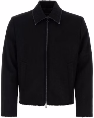 Diesel Black Distressed Edge Long Sleeve Jacket with Plain Design A097900TFAZ-9XX Buy Diesel Black Distressed Edge Long Sleeve Jacket with Plain Design A097900TFAZ-9XX