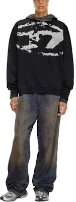 Diesel 黑色圖案印花圓領長袖休閒上衣 A130510DQAK-9XX Shop Diesel 黑色圖案印花圓領長袖休閒上衣 A130510DQAK-9XX